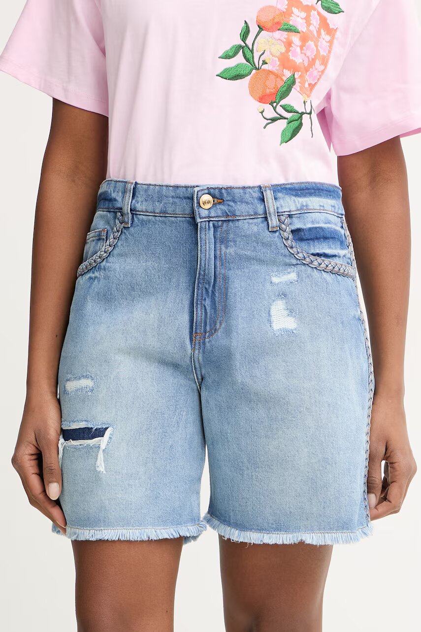 Just Cavalli pantaloni scurți pentru femei din denim