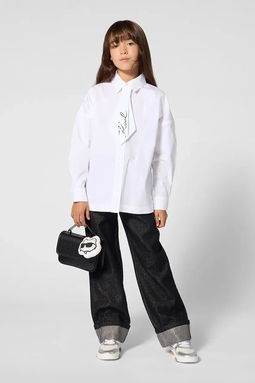 Karl Lagerfeld cămașă pentru copii din bumbac