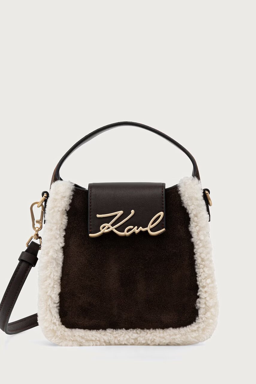 Karl Lagerfeld geantă crossbody pentru femei din piele