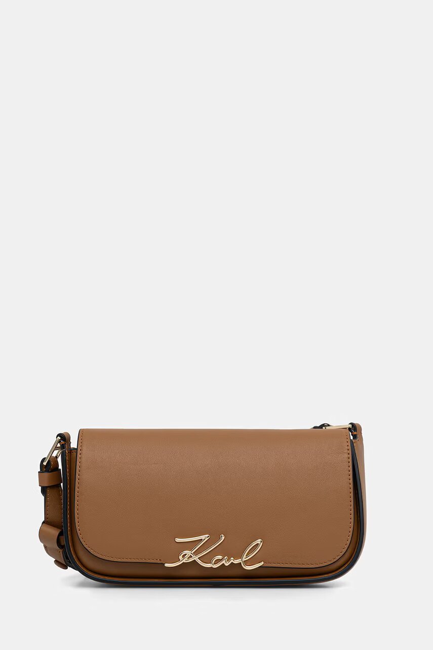 Karl Lagerfeld geantă crossbody pentru femei din piele K/SIGNATURE