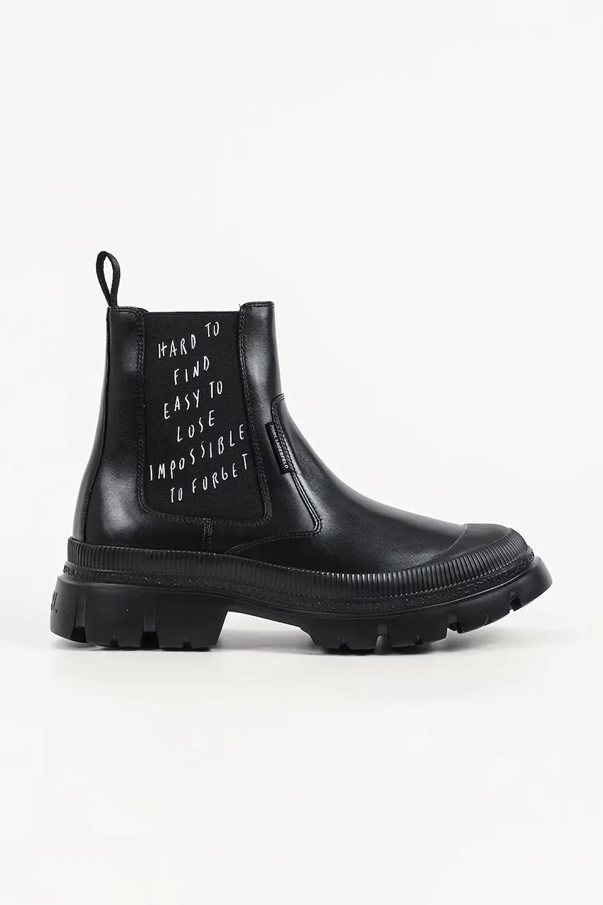 Karl Lagerfeld ghete scurte pentru bărbați din piele Trekka