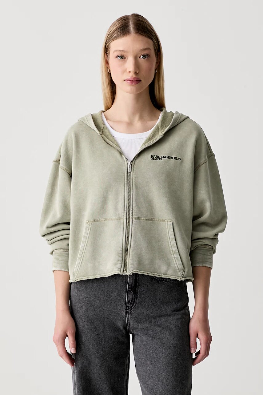 Karl Lagerfeld Jeans hanorac oversized pentru femei din bumbac
