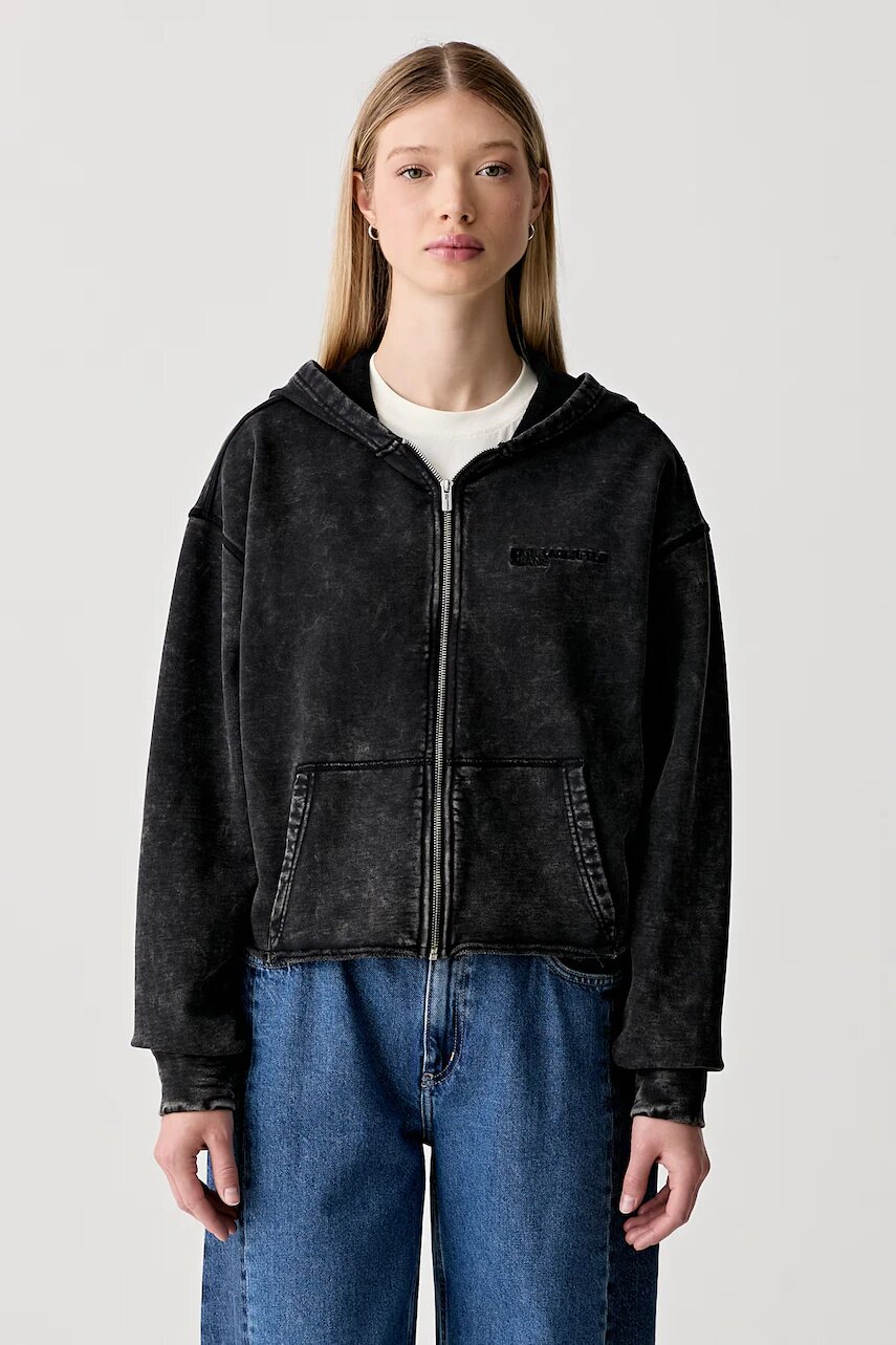 Karl Lagerfeld Jeans hanorac oversized pentru femei din bumbac