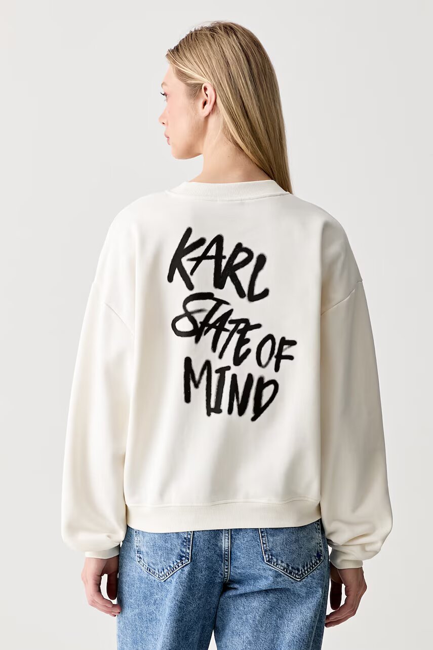 Karl Lagerfeld Jeans hanorac oversized pentru femei din bumbac