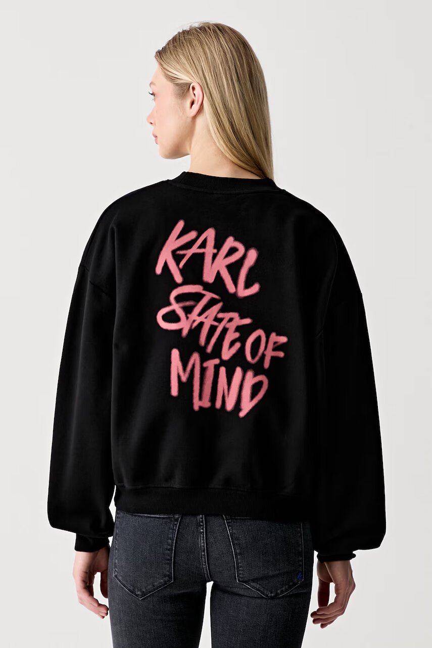 Karl Lagerfeld Jeans hanorac oversized pentru femei din bumbac