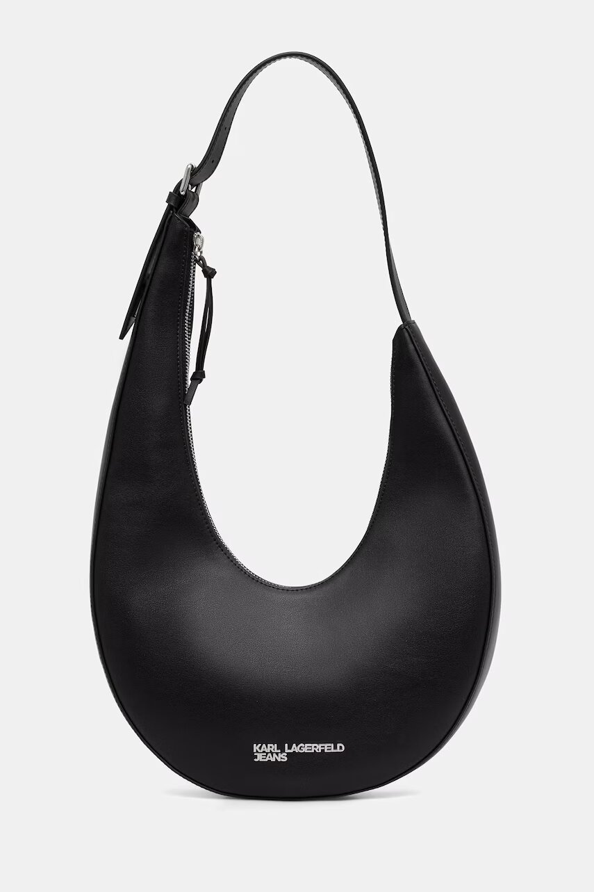 Karl Lagerfeld Jeans hobo bag pentru femei din piele
