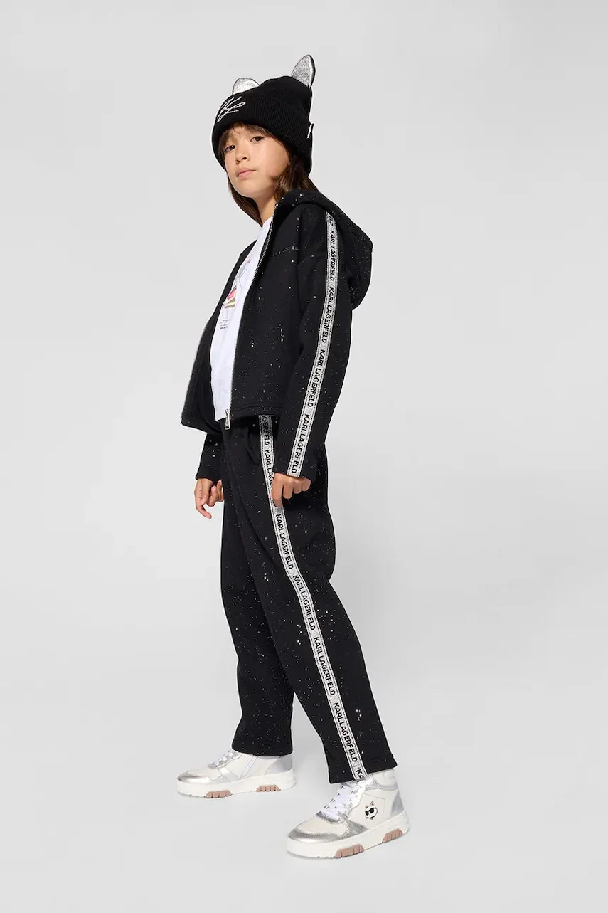 Karl Lagerfeld pantaloni de trening pentru copii cu bumbac