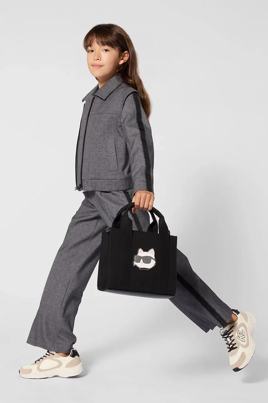 Karl Lagerfeld pantaloni pentru copii cu vâscoză
