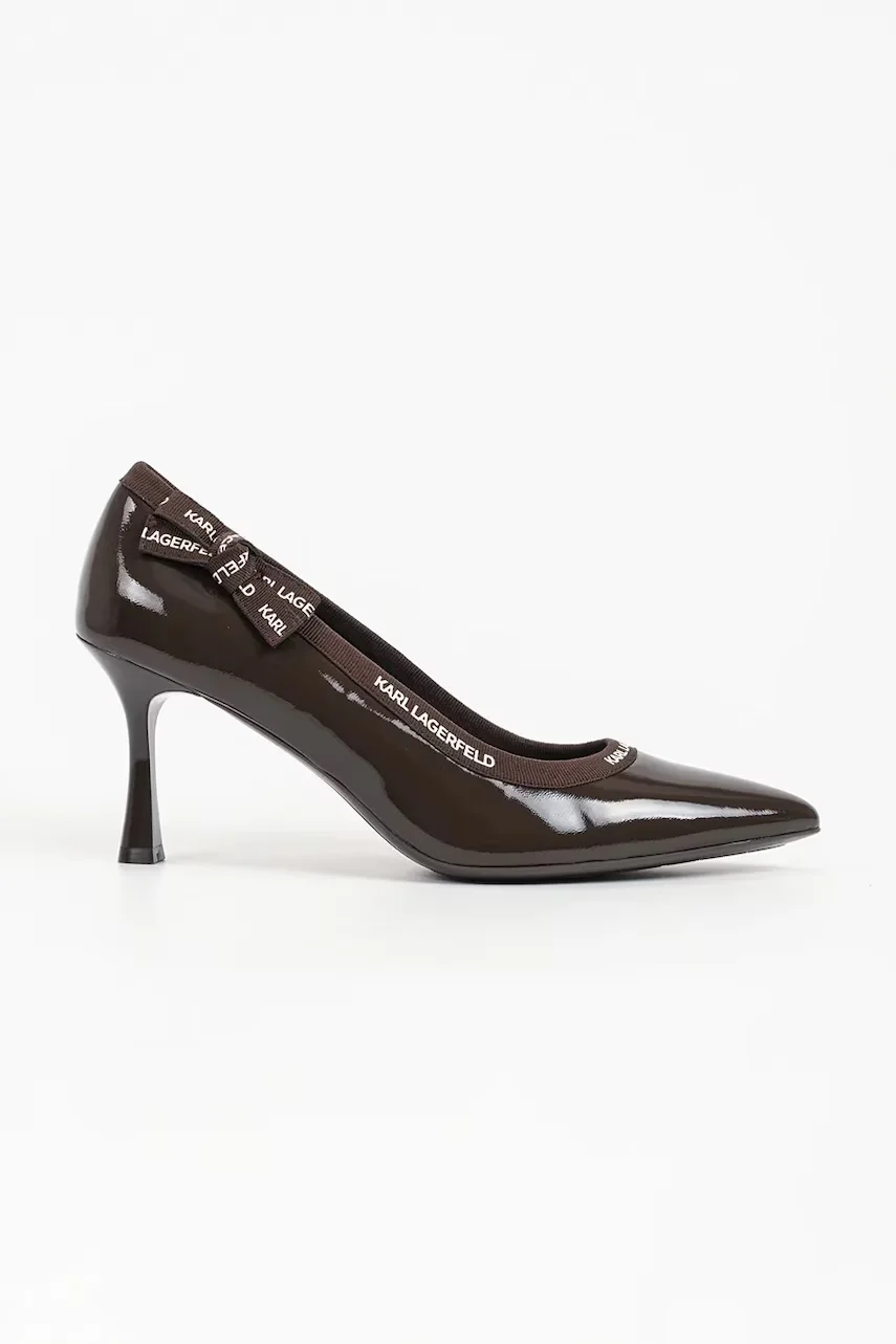 Karl Lagerfeld pantofi cu toc stiletto din piele Sienna