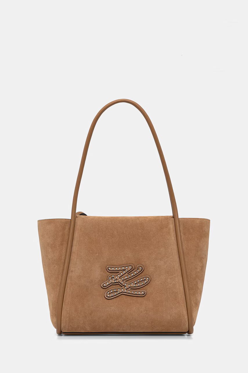 Karl Lagerfeld tote bag pentru femei din piele întoarsă K/AUTOGRAPH