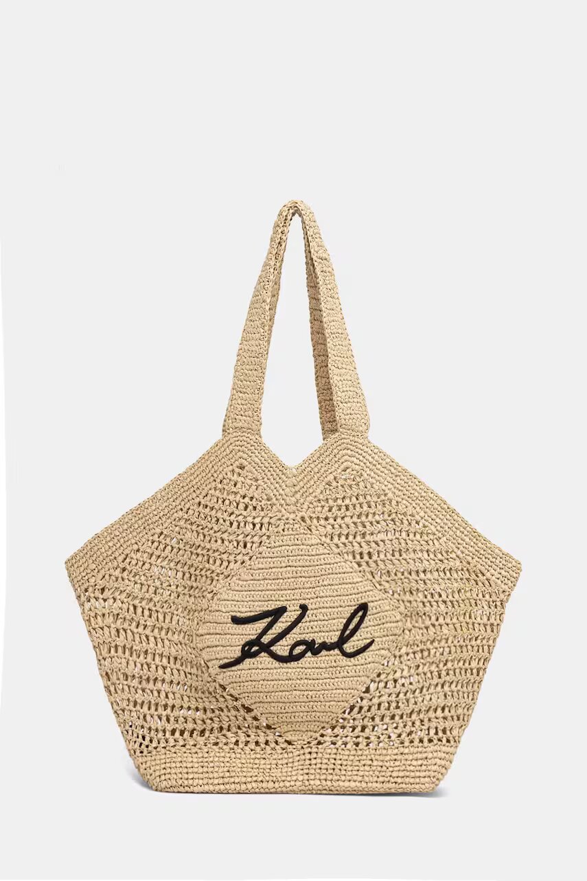 Karl Lagerfeld tote bag pentru femei împletită K/SIGNATURE