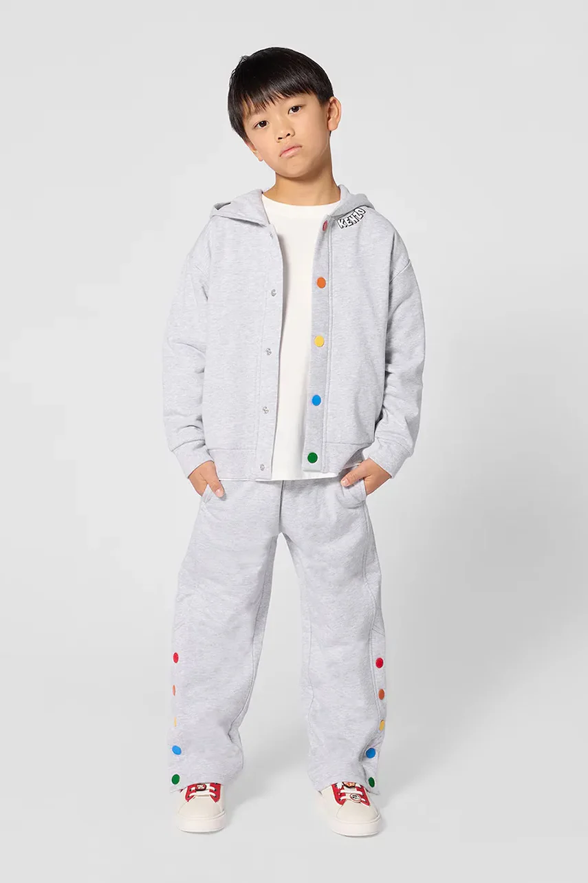 Kenzo kids hanorac cu fermoar și glugă pentru copii din bumbac