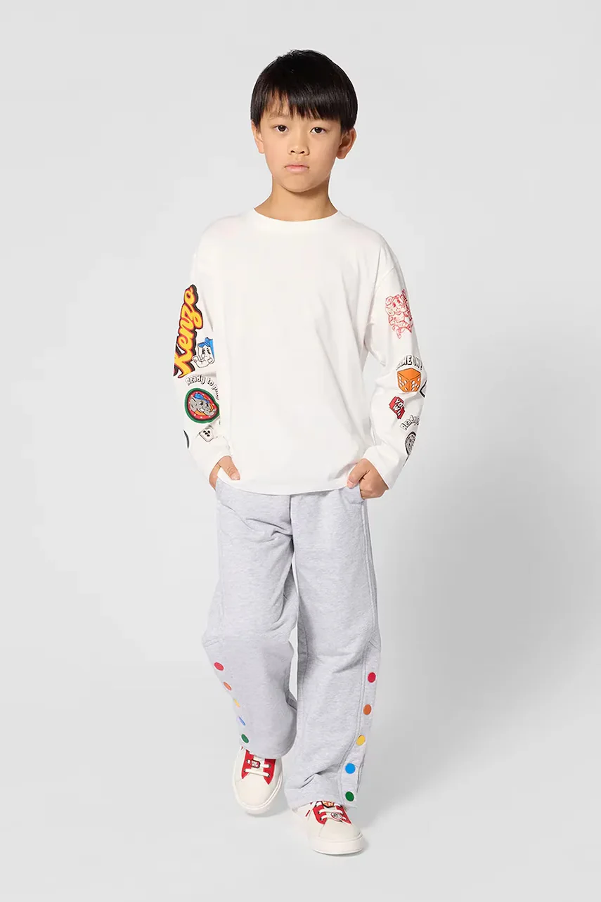 Kenzo kids pantaloni de trening pentru copii din bumbac