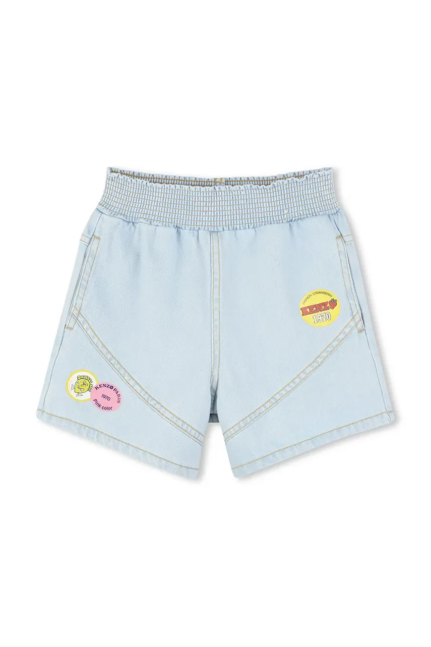 Kenzo kids pantaloni scurti din denim pentru copii