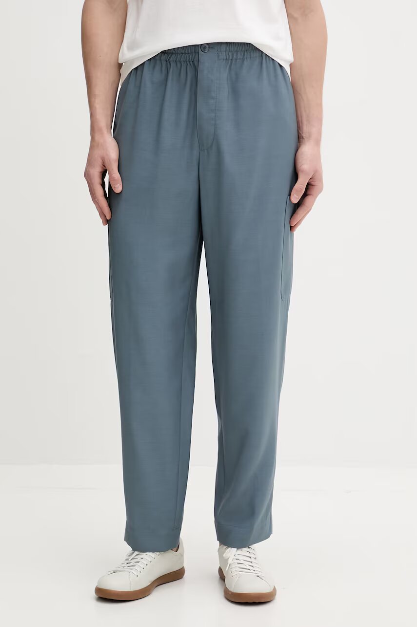 Kenzo pantaloni cargo pentru bărbați cu amestec de lână