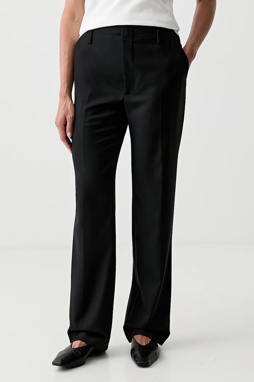 Kenzo pantaloni pentru femei din lână
