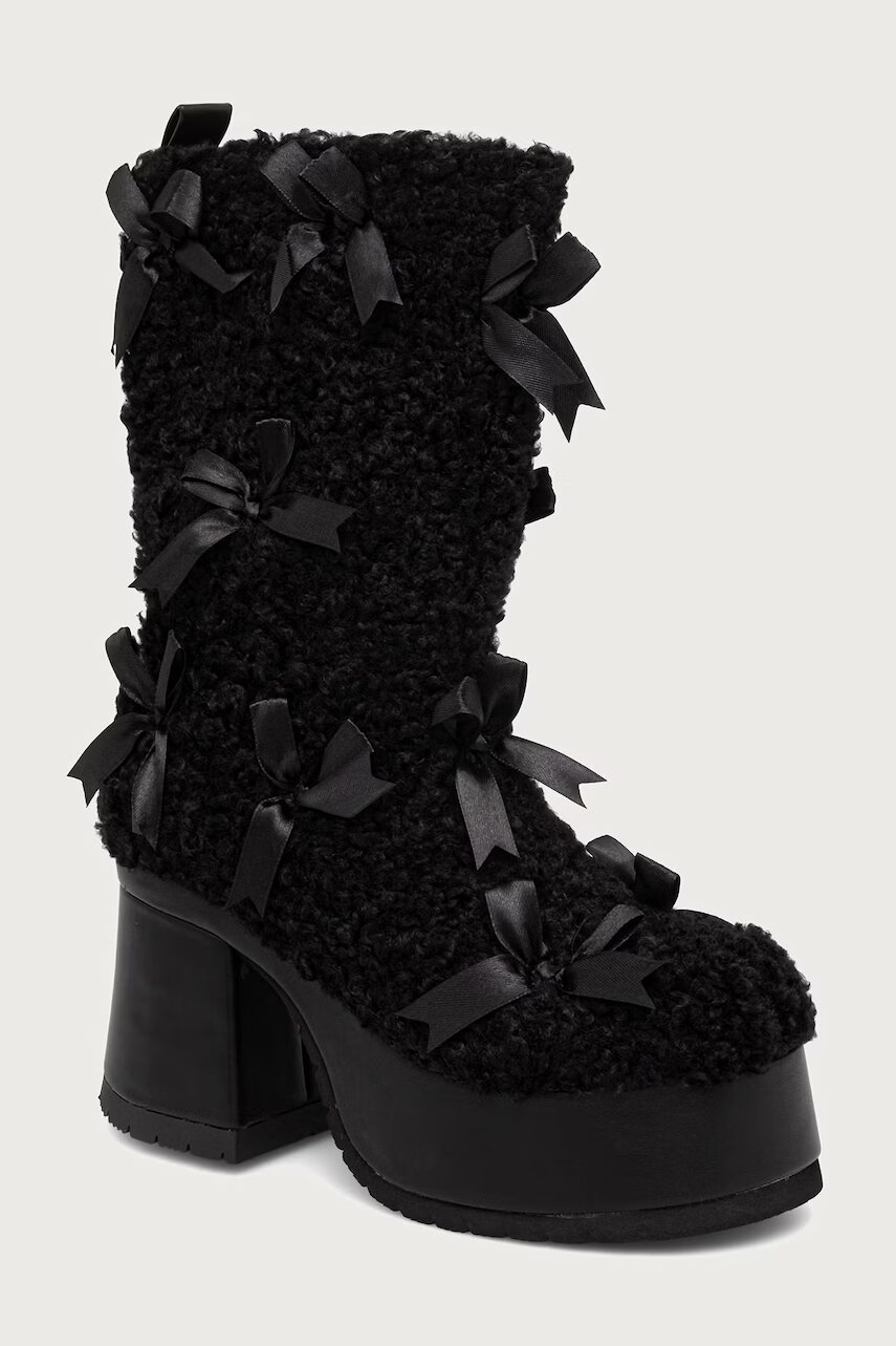 Koi Footwear botine cu toc pentru femei Kensei Shearling