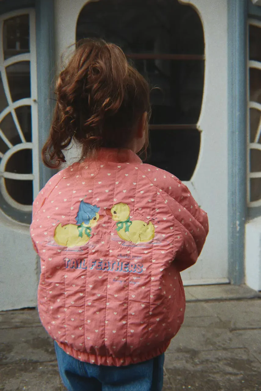 Konges Sløjd geacă bomber pentru copii JUNO DUCKLING PRINTED BOMBER JACKET