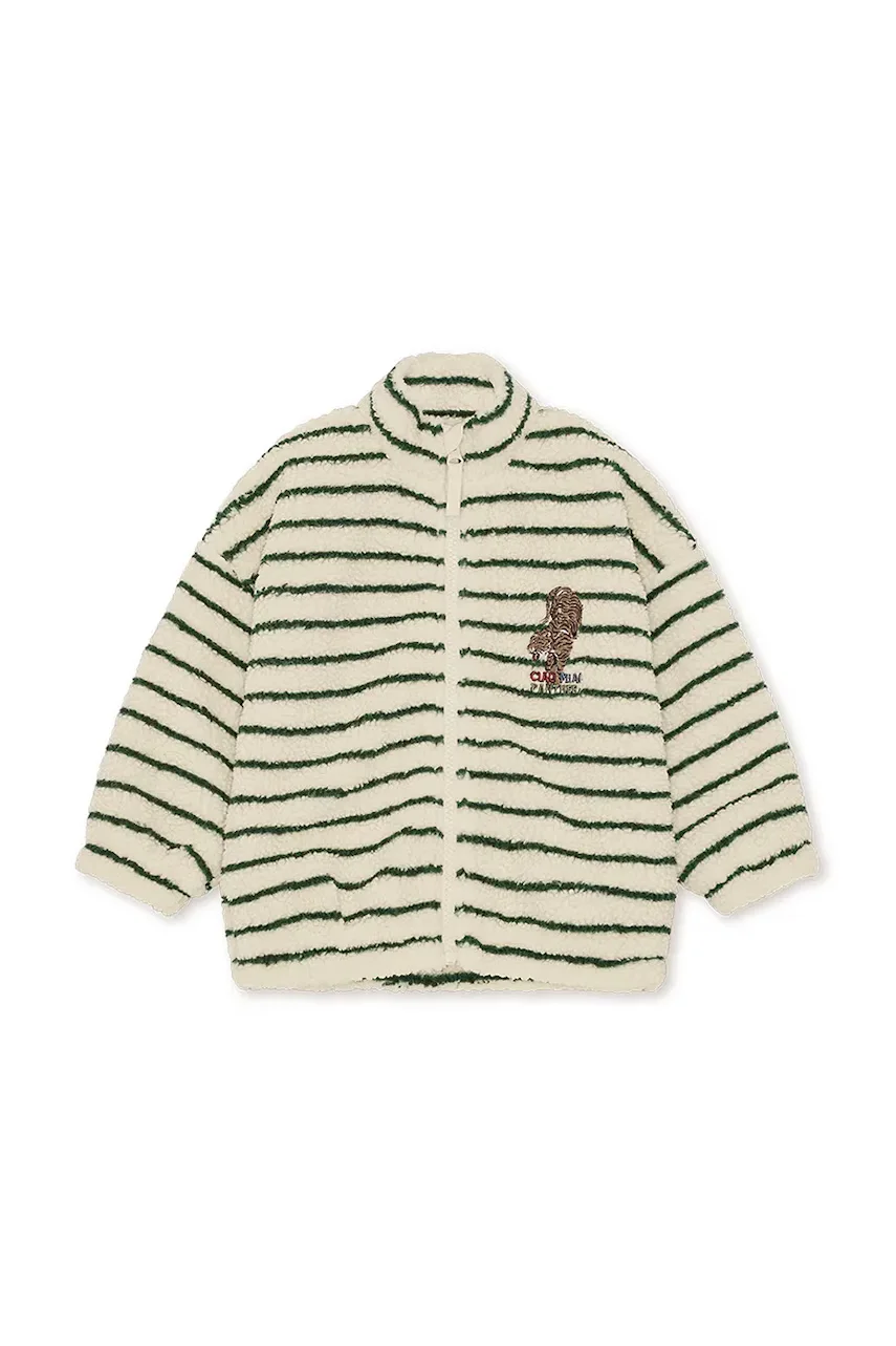 Konges Sløjd jachetă pentru copii din polar JODY EMBROIDERY TEDDY JACKET GRS
