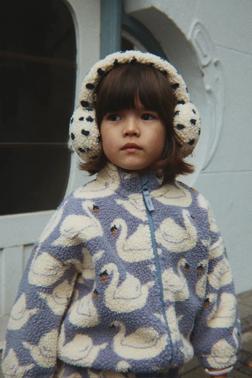 Konges Sløjd jachetă pentru copii din polar JODY TEDDY JACKET GRS