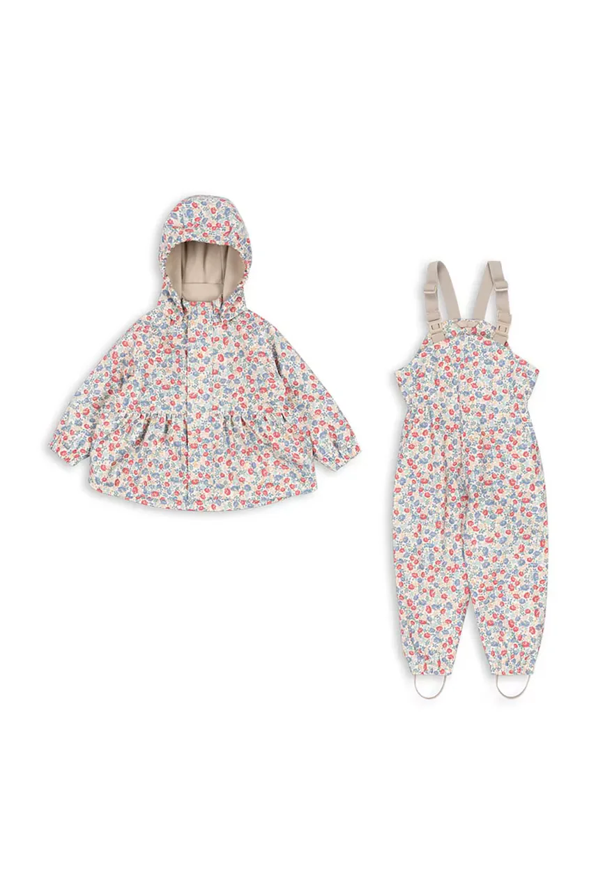 Konges Sløjd salopetă pentru copii RAINY PALME SET GIRL