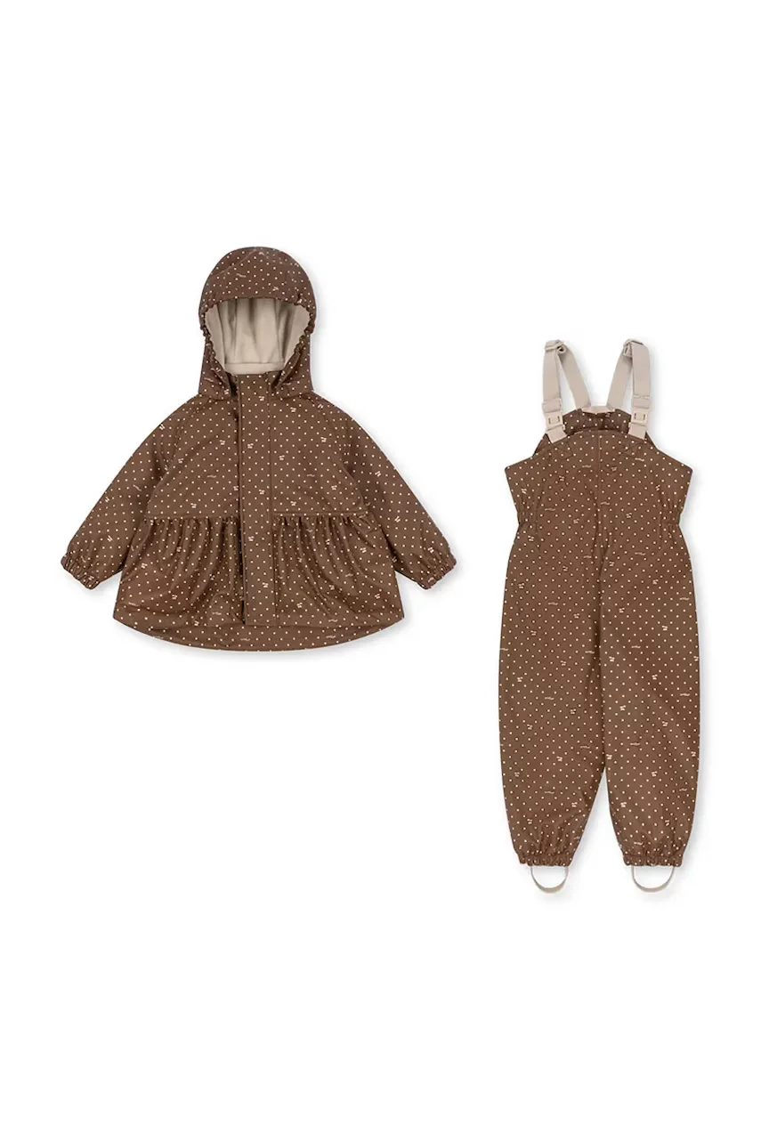 Konges Sløjd salopetă pentru copii RAINY PALME SET GIRL
