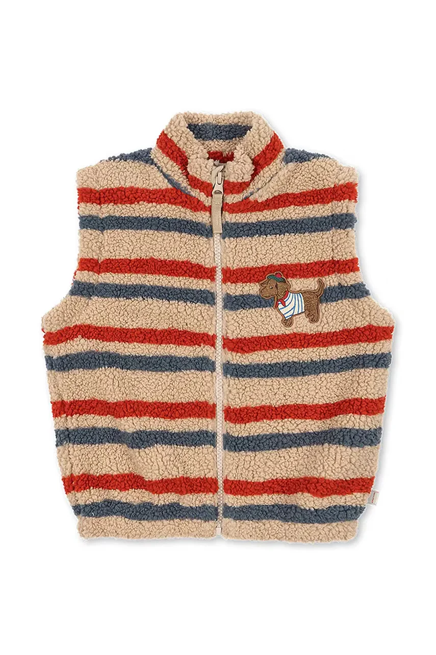 Konges Sløjd vestă pentru copii JODY EMBROIDERY TEDDY VEST GRS