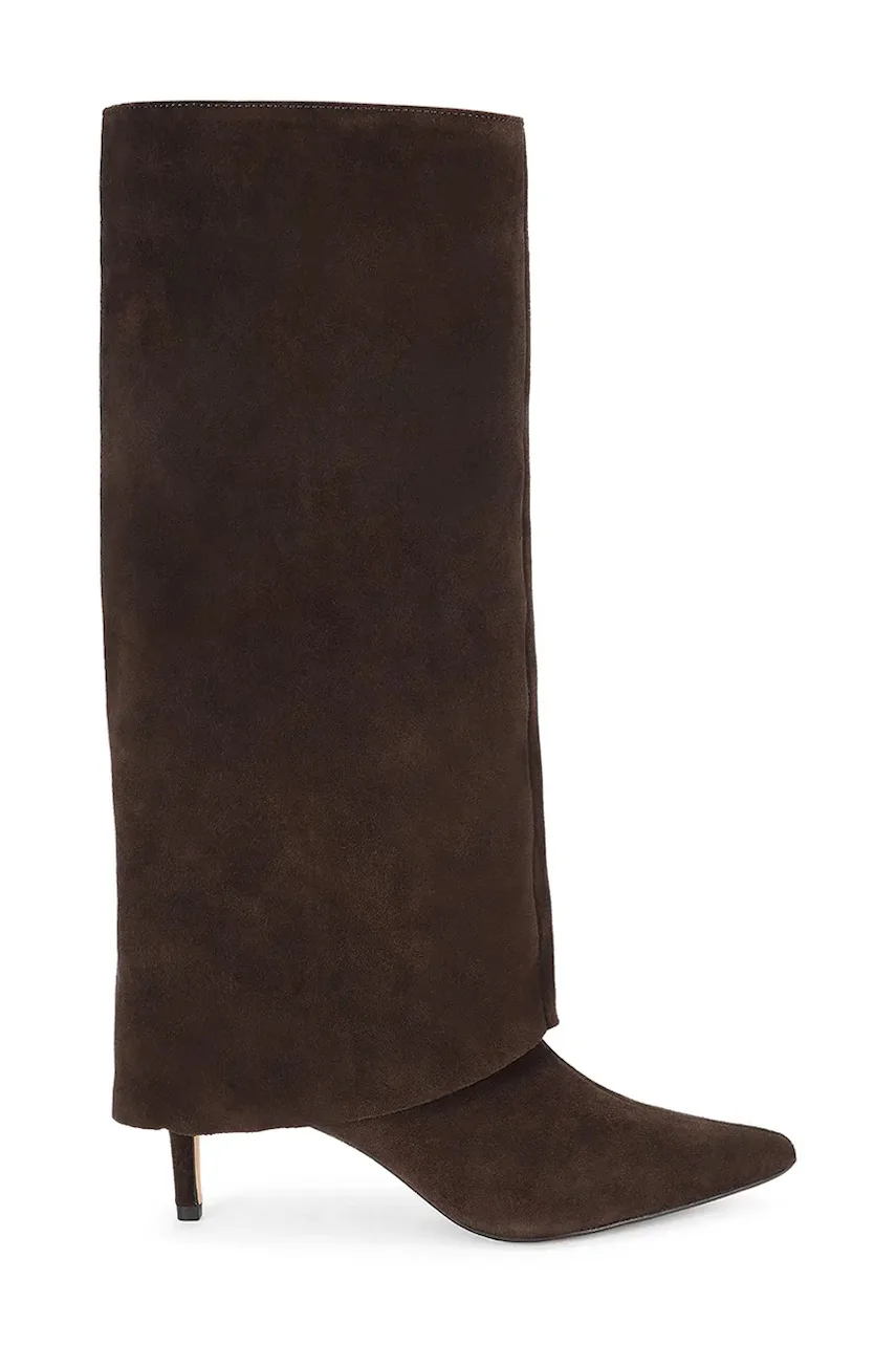 Kurt Geiger London cizme pentru femei din piele întoarsă Mansion Fold Boot