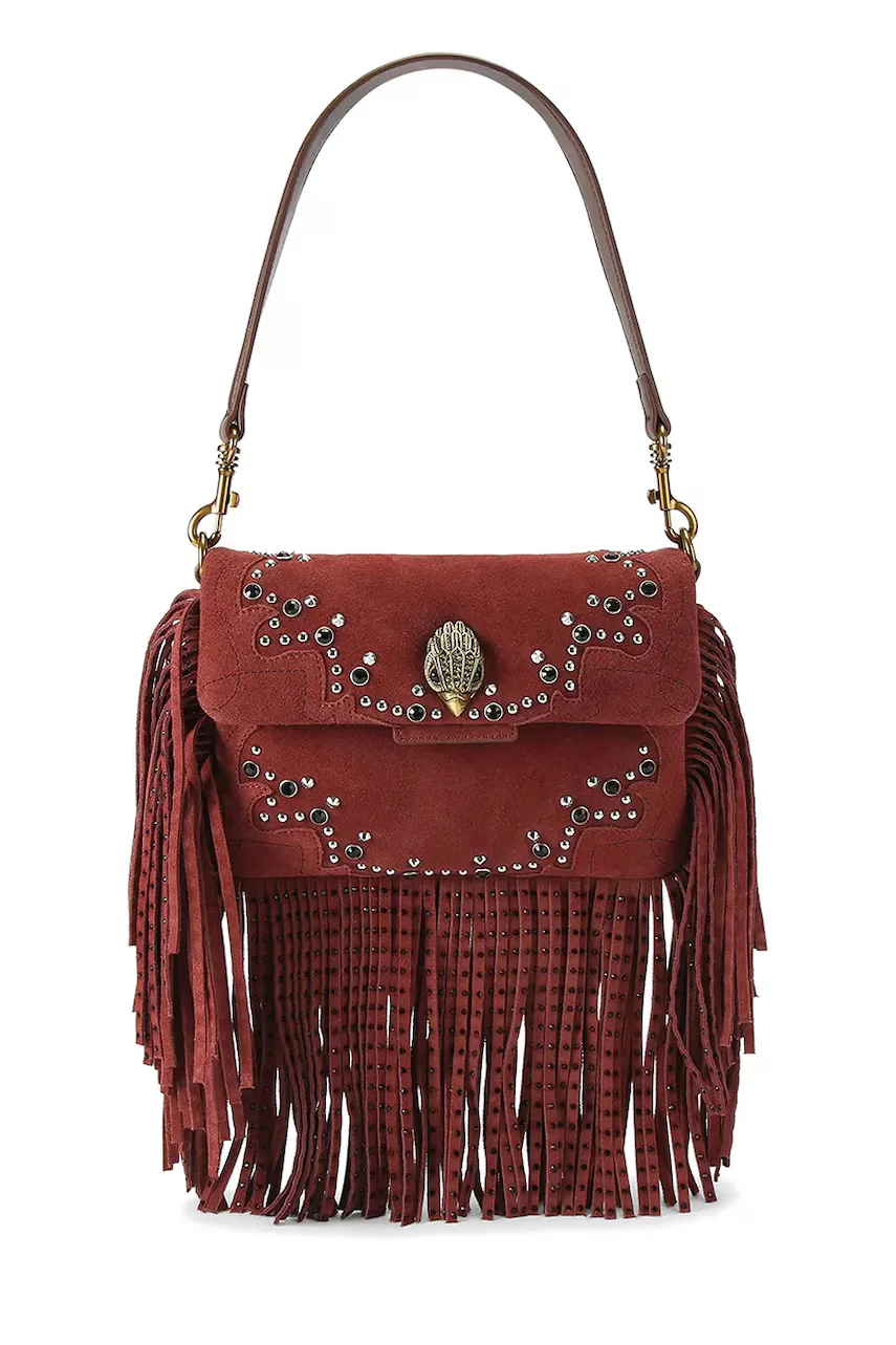 Kurt Geiger London geantă crossbody pentru femei din piele întoarsă OXFORD