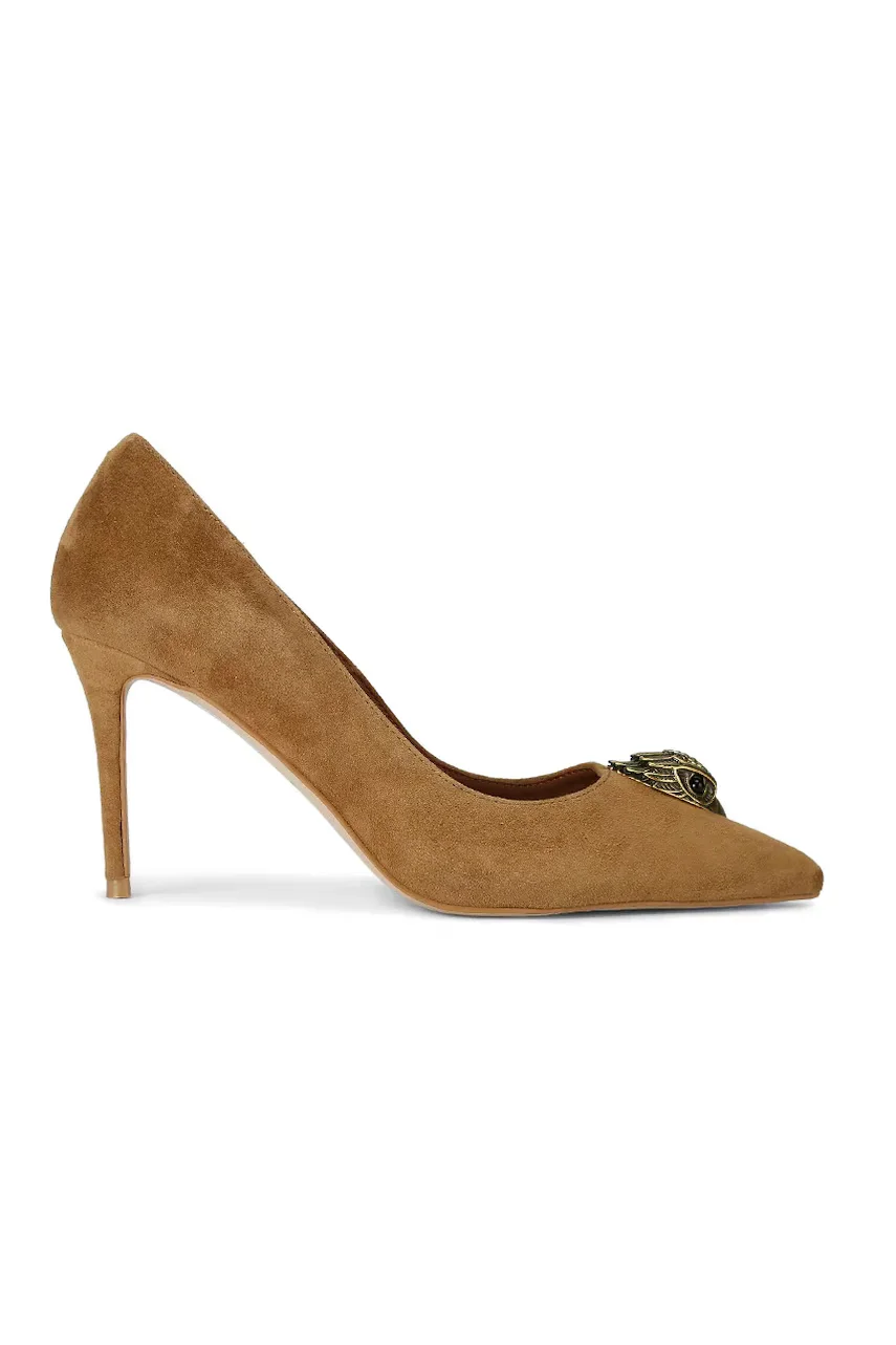 Kurt Geiger London pantofi cu toc stiletto din piele întoarsă Belgravia Eagle Court Tan Suede