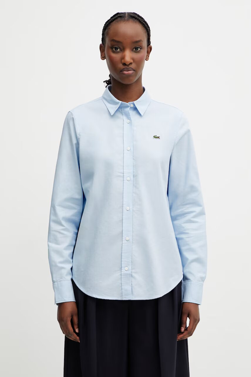 Lacoste cămașă oxford pentru femei din bumbac