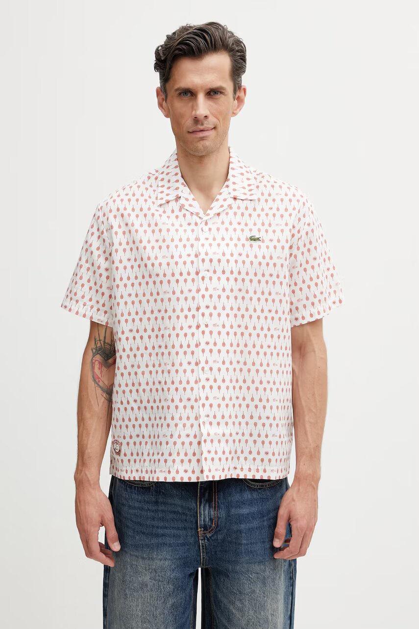 Lacoste cămașă pentru bărbați cu in