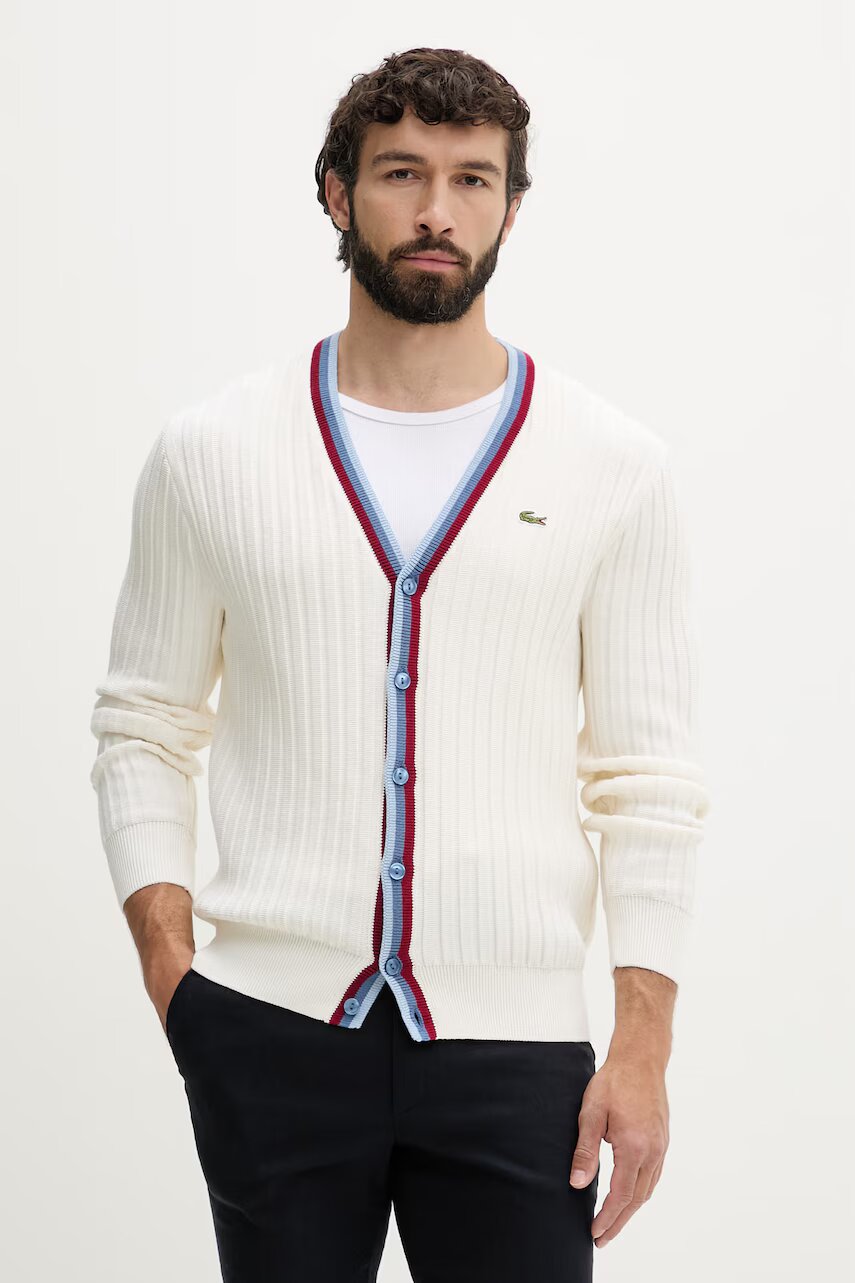 Lacoste cardigan pentru bărbați cu lână