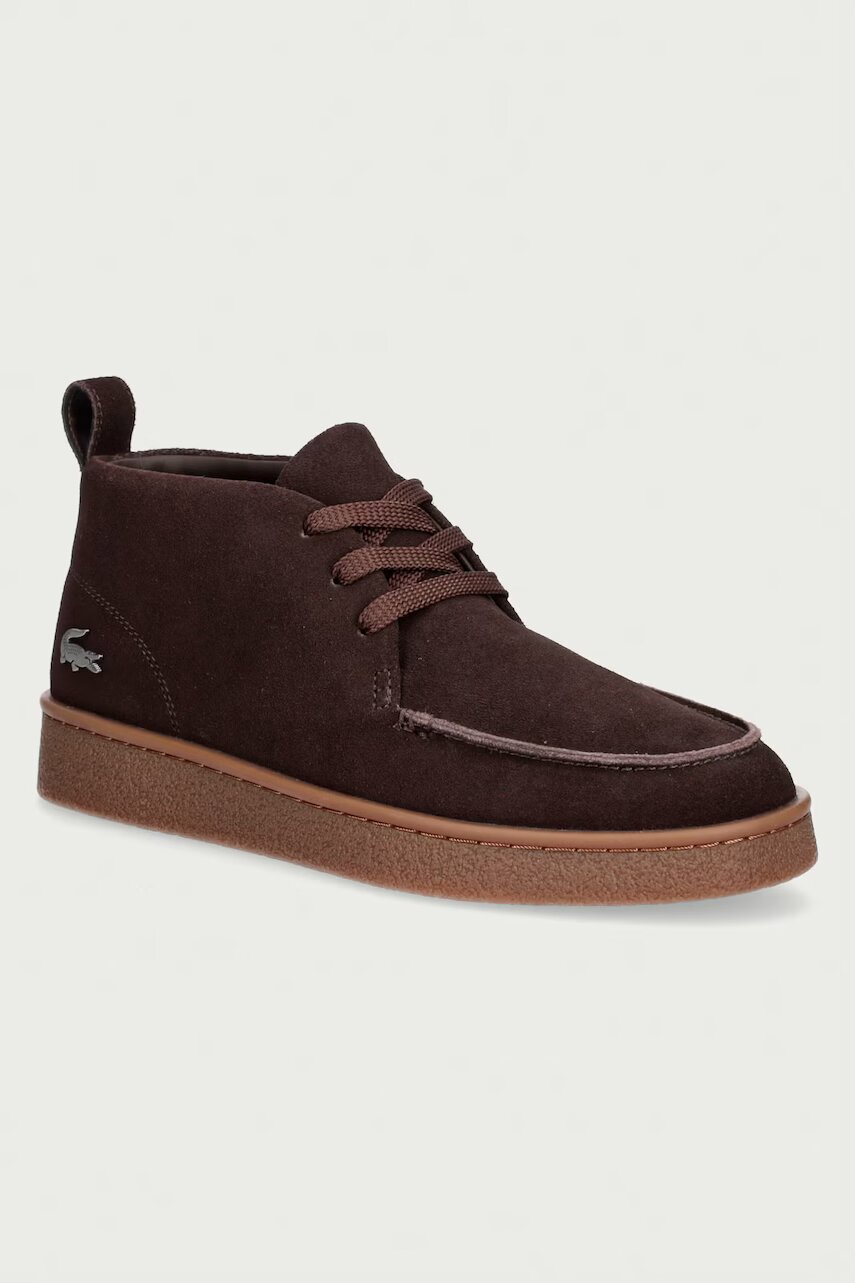 Lacoste pantofi pentru bărbați din piele întoarsă Baseshot Chukka Sneakers
