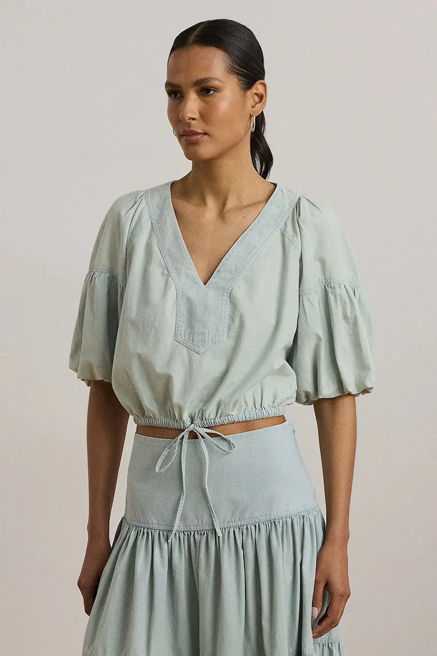 Lauren Ralph Lauren bluză din bumbac