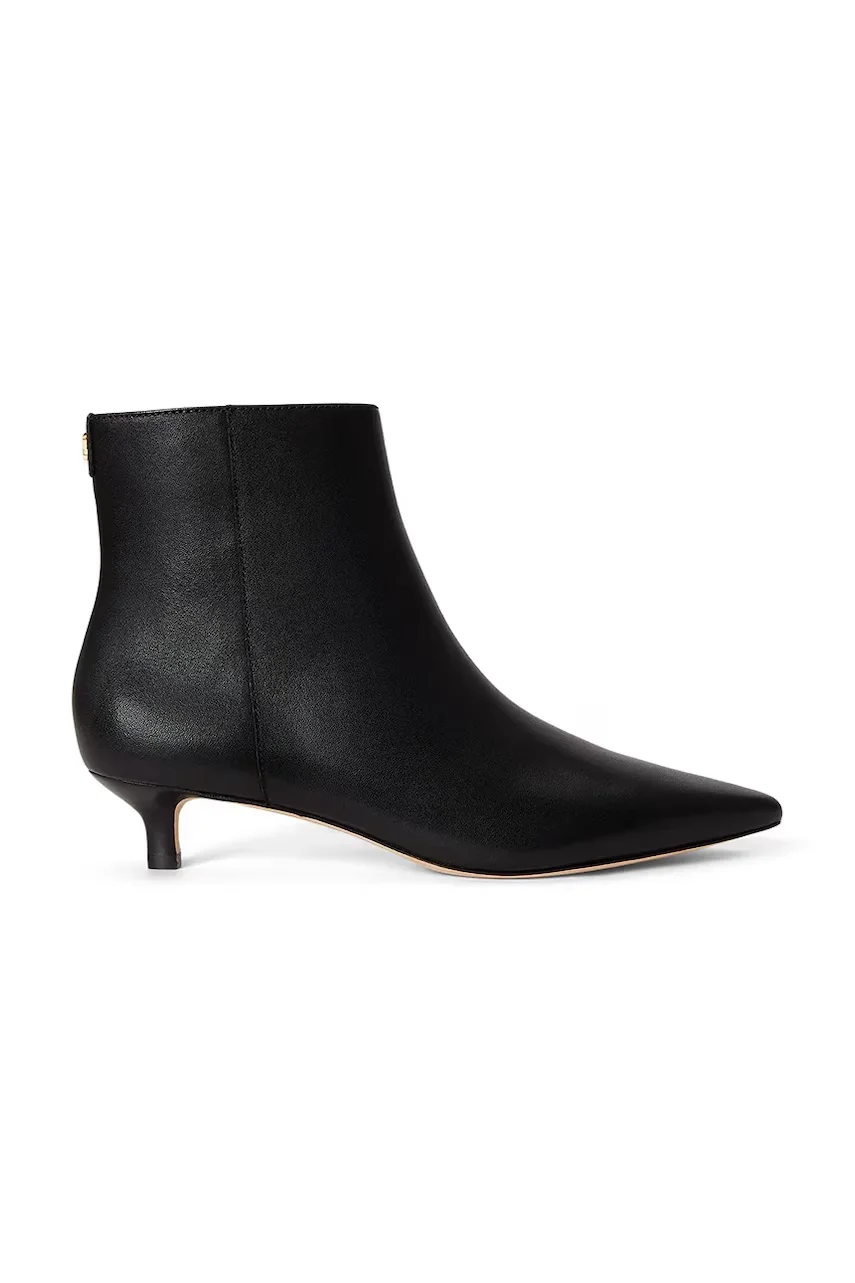 Lauren Ralph Lauren botine cu toc cui pentru femei din piele Frncsa Bt Hl