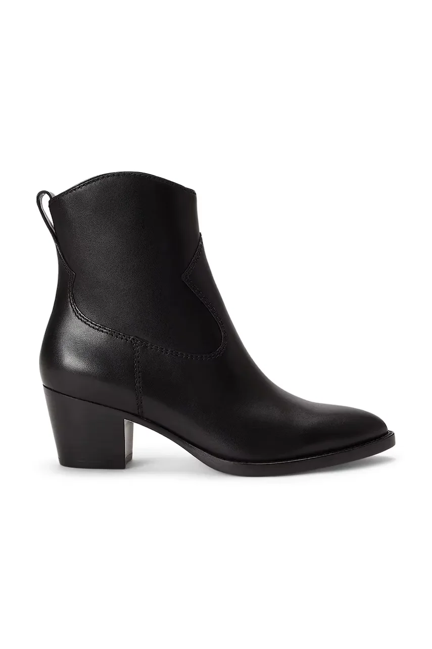 Lauren Ralph Lauren botine cu toc pentru femei din piele Harpher