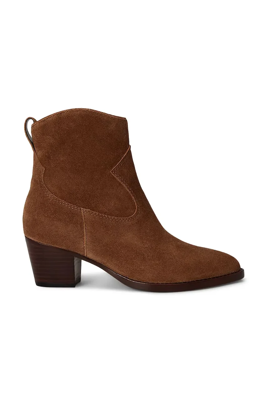 Lauren Ralph Lauren botine pentru femei din piele întoarsă Harpher