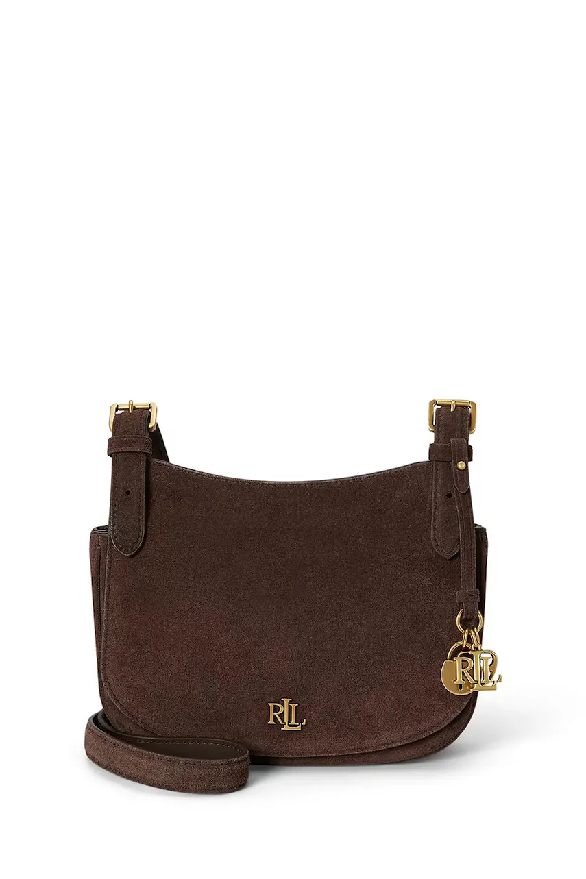 Lauren Ralph Lauren geantă crossbody pentru femei din piele întoarsă
