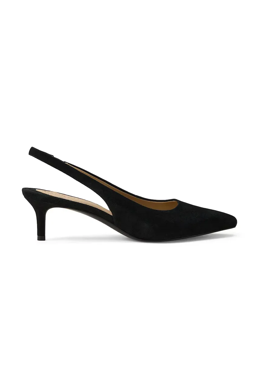 Lauren Ralph Lauren pantofi cu toc stiletto din piele întoarsă Lolah II