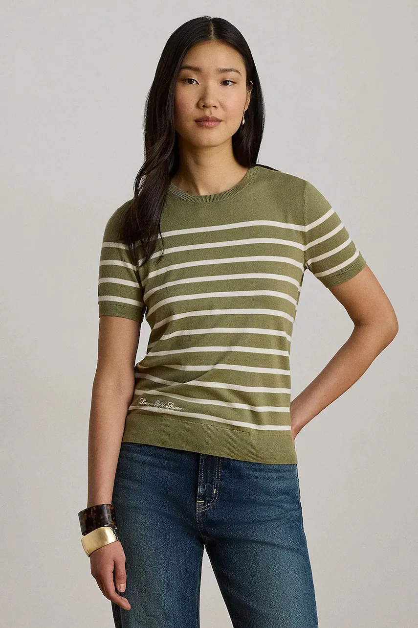 Lauren Ralph Lauren pulover cu mânecă scurtă pentru femei cu modal