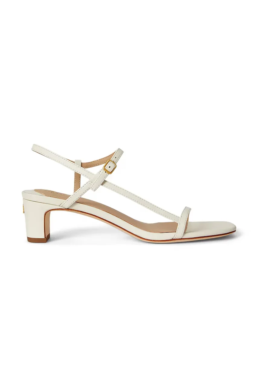Lauren Ralph Lauren sandale cu toc jos din piele Lainee Md Hl