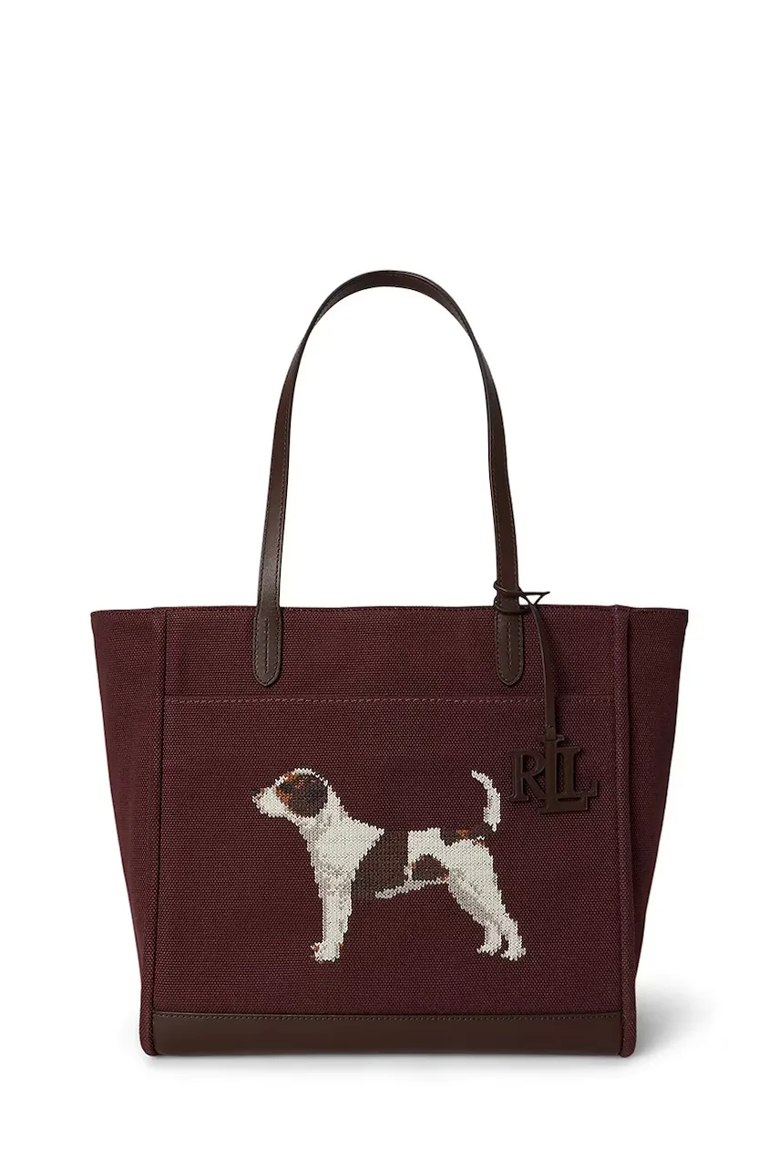 Lauren Ralph Lauren tote bag pentru femei din bumbac