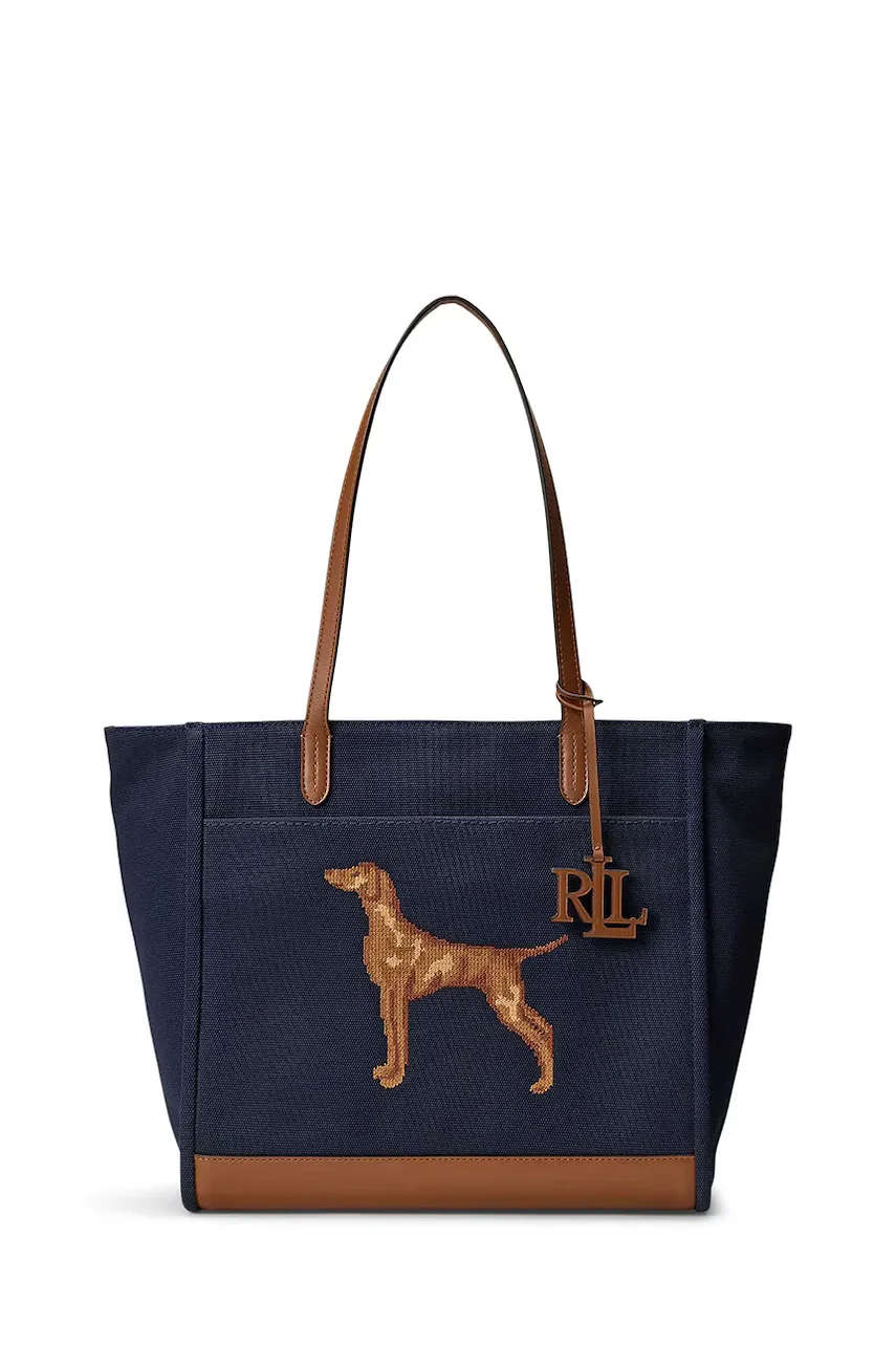 Lauren Ralph Lauren tote bag pentru femei din bumbac