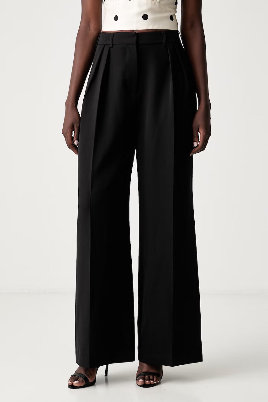 Le Privé pantaloni wide leg pentru femei VIOLA TROUSERS NOIR