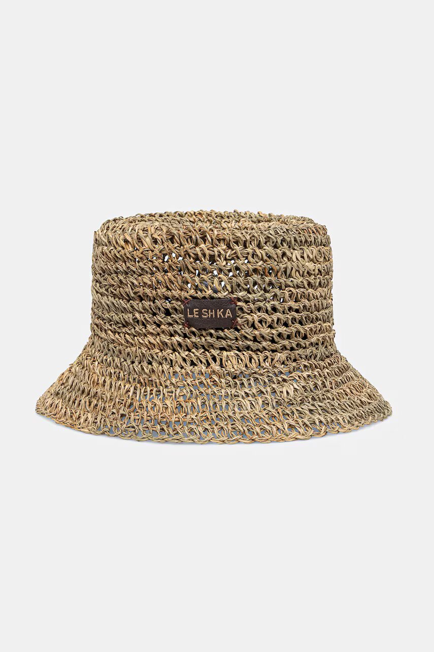 LE SH KA headwear pălărie de paie pentru femei împletită Straw Bucket Hat vol2