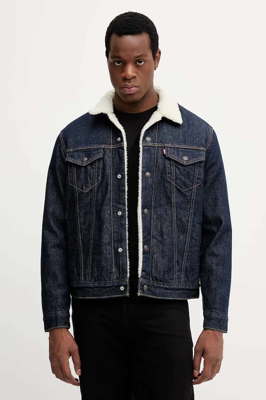 Levi's jachetă scurtă pentru bărbați din catifea reiată TYPE 3 SHERPA