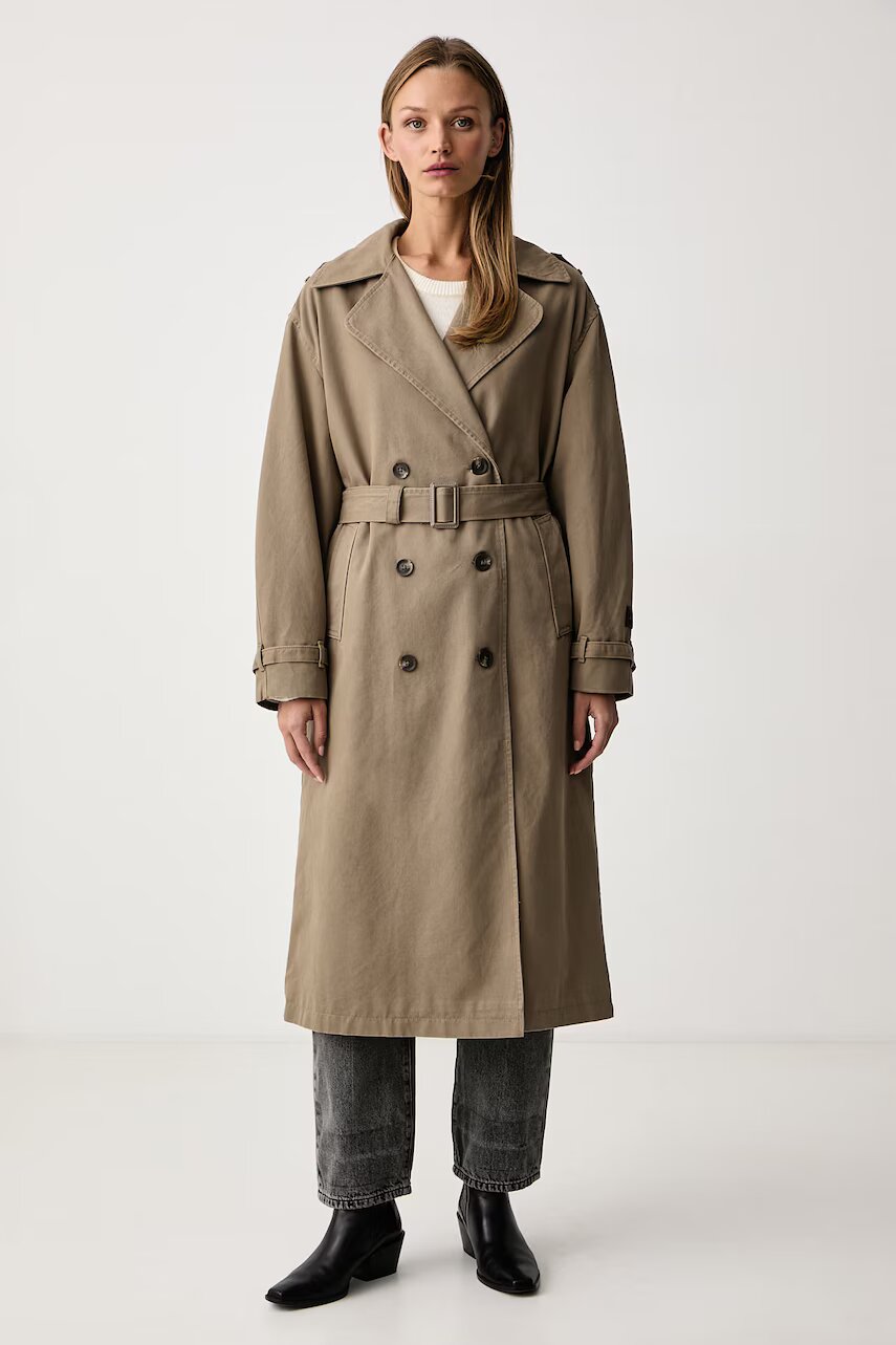 Levi's trenci pentru femei din bumbac SERENA LONG TRENCH