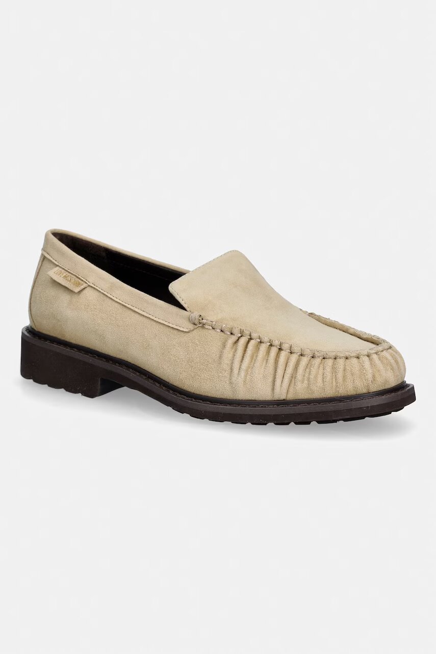 Love Moschino mocasini pentru femei din piele întoarsă