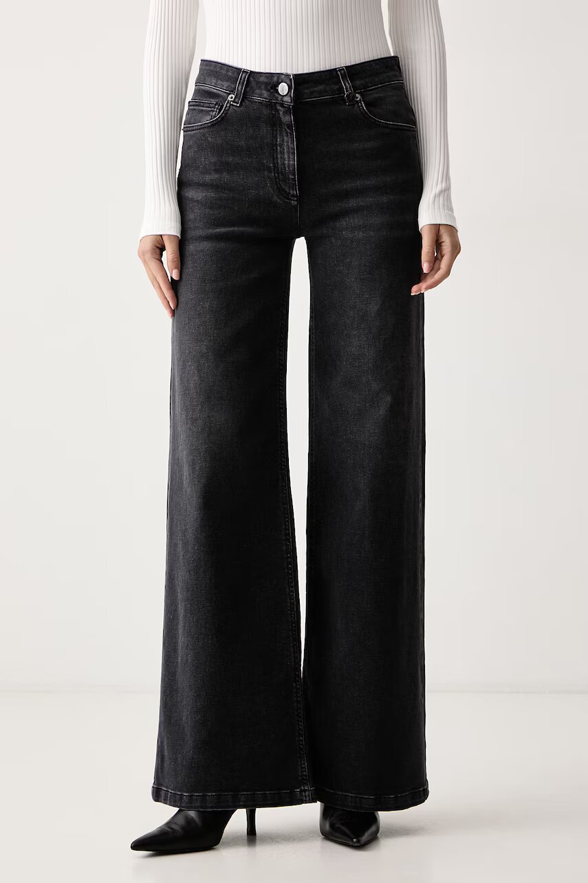 Luisa Spagnoli blugi wide leg pentru femei Olla